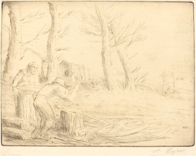 Wheelwright Un Charron. autorstwa Alphonse Legros