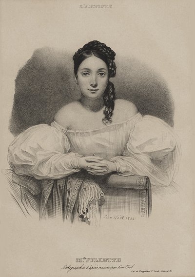 Portret Mademoiselle Juliette Drouet. autorstwa Alphonse Leon Noel