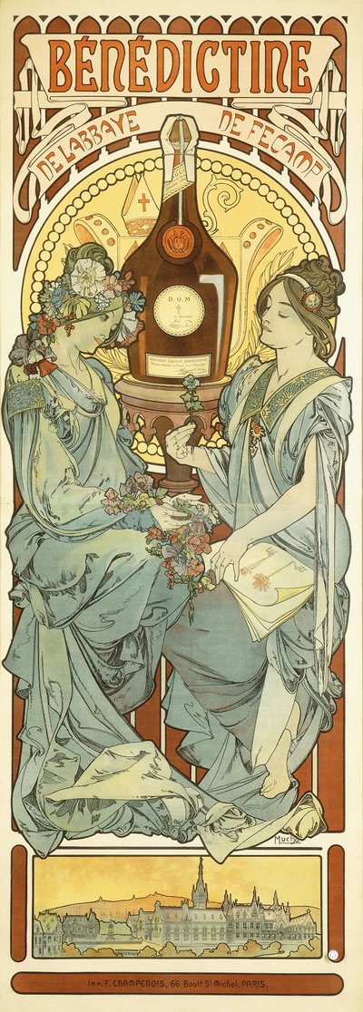 Benedyktynka, 1898 autorstwa Alphonse Mucha