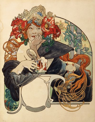 piwo moza, autorstwa Alphonse Mucha