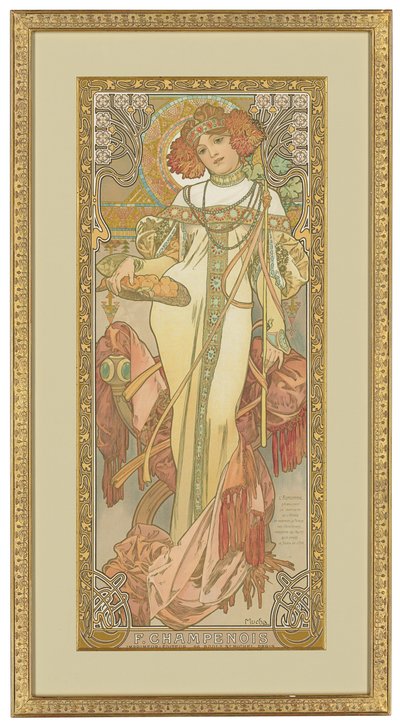 Cztery pory roku: jesień, 1900 autorstwa Alphonse Mucha