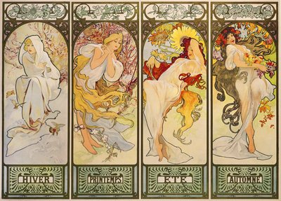Pory roku autorstwa Alphonse Marie Mucha