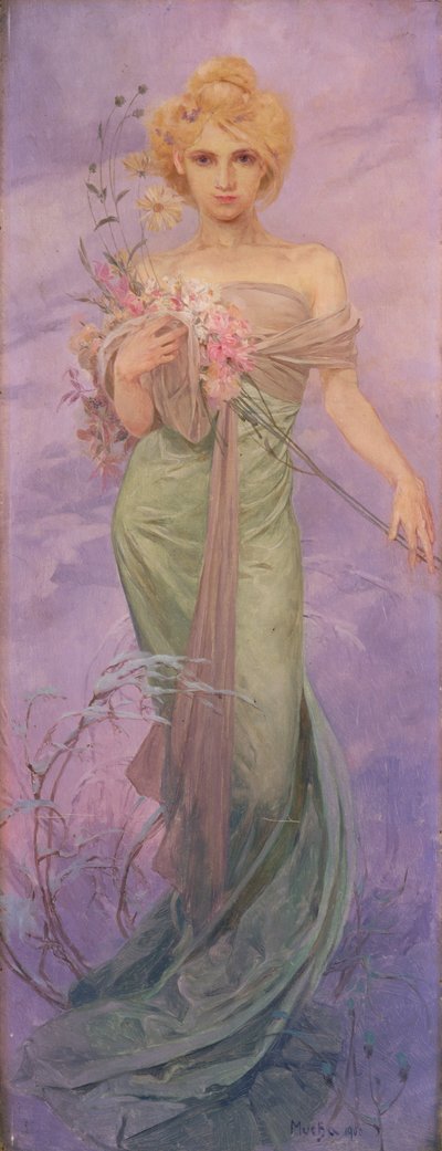 Wiosna autorstwa Alphonse Mucha
