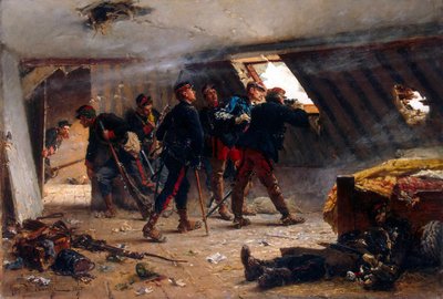 Scena z wojny francusko-pruskiej, 1875 r. autorstwa Alphonse Marie Neuville de