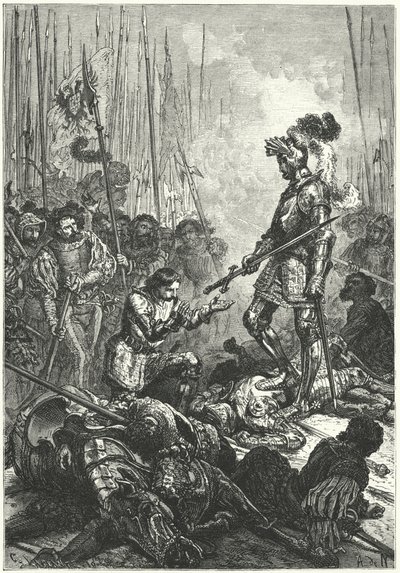 Franciszek I z Francji wzięty do niewoli w bitwie pod Pawią autorstwa Alphonse Marie de (after) Neuville