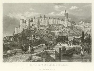 Zamek Chinon, Indre-et-Loire autorstwa Alphonse Marie de Neuville
