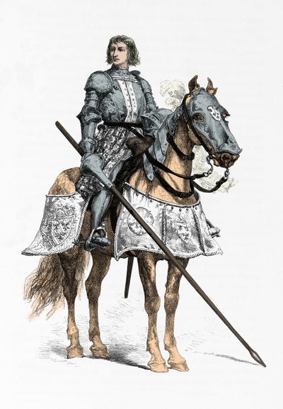Portret rycerza Bayarda (rycina) autorstwa Alphonse Marie de Neuville