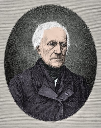 Portret Francois Guizota (rycina) autorstwa Alphonse Marie de Neuville