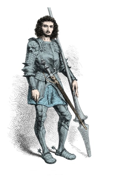 Portret Gastona de Foix (rycina) autorstwa Alphonse Marie de Neuville