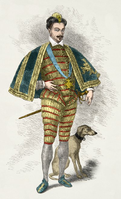 Portret Henriego 3 (rycina) autorstwa Alphonse Marie de Neuville