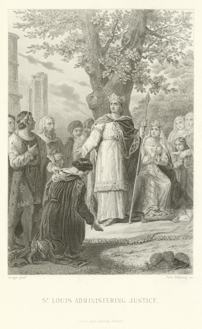Św. Ludwik wymierza sprawiedliwość autorstwa Alphonse Marie de Neuville