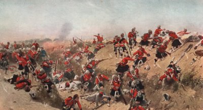 Szturm na Tel el Kebir przez Czarną Straż, Egipt, 1882 r. autorstwa Alphonse Marie de Neuville