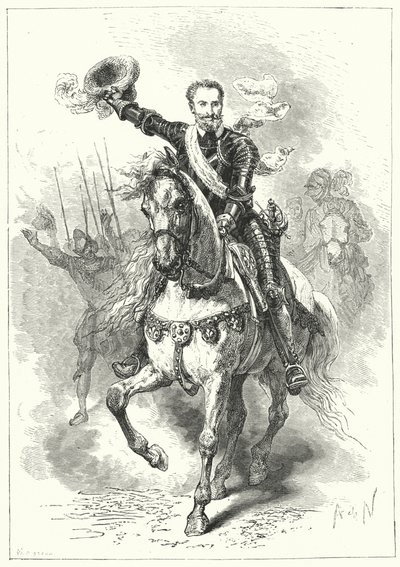 Henryk IV z Francji w bitwie pod Ivry, 1590 autorstwa Alphonse Marie de after Neuville