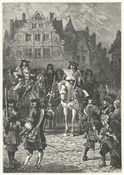 Ogłoszenie uchylenia edyktu nantejskiego przez Ludwika XIV, 1685 autorstwa Alphonse Marie de after Neuville