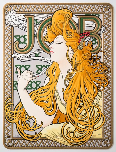 Plakat reklamowy do bibuły Job, 1897. autorstwa Alphonse Mucha