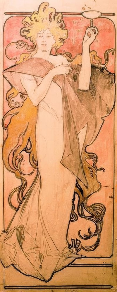 Szampan Ruinart autorstwa Alphonse Mucha