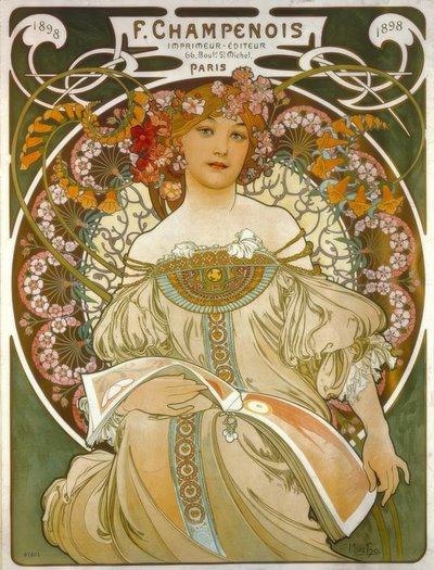 F. Champenois / Drukarz - Wydawca (..) autorstwa Alphonse Mucha