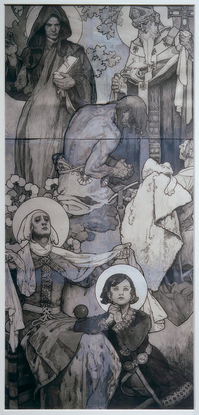 Okno św. Wita w Pradze autorstwa Alphonse Mucha