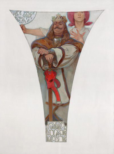 Jerzy z Podiebradów, 1911 autorstwa Alphonse Mucha