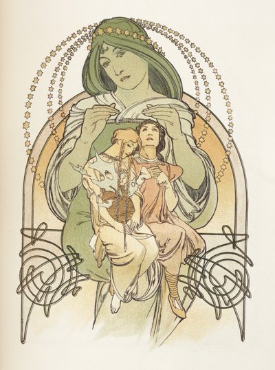 Ilustracja z Ilsee, Princess de Tripoli, 1897 autorstwa Alphonse Mucha