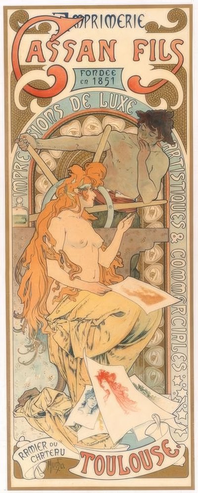 Cassan Fils Drukowanie autorstwa Alphonse Mucha