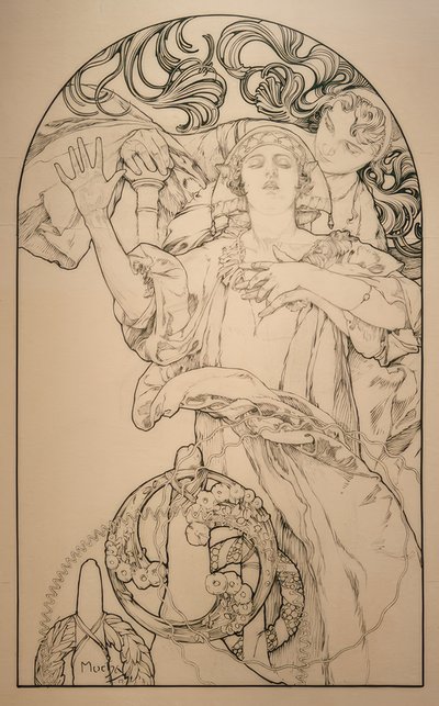 Kino z organami Wurlitzera autorstwa Alphonse Mucha