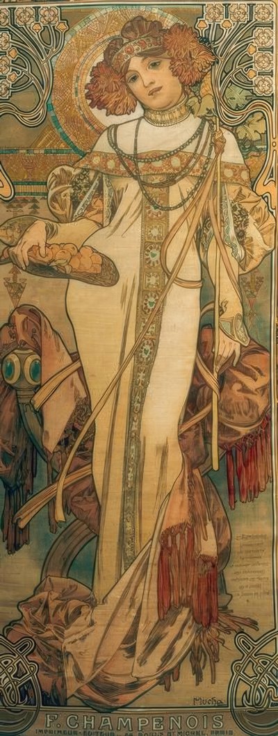 Jesień autorstwa Alphonse Mucha