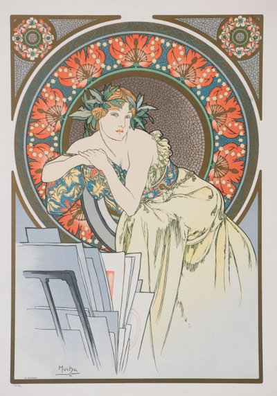 Kobieta z makami, 1898. autorstwa Alphonse Mucha