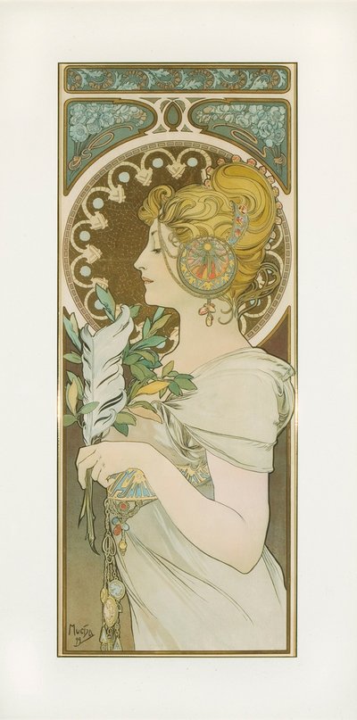 Pióro autorstwa Alphonse Mucha