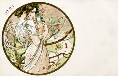 „Maj”, 1900 autorstwa Alphonse Mucha