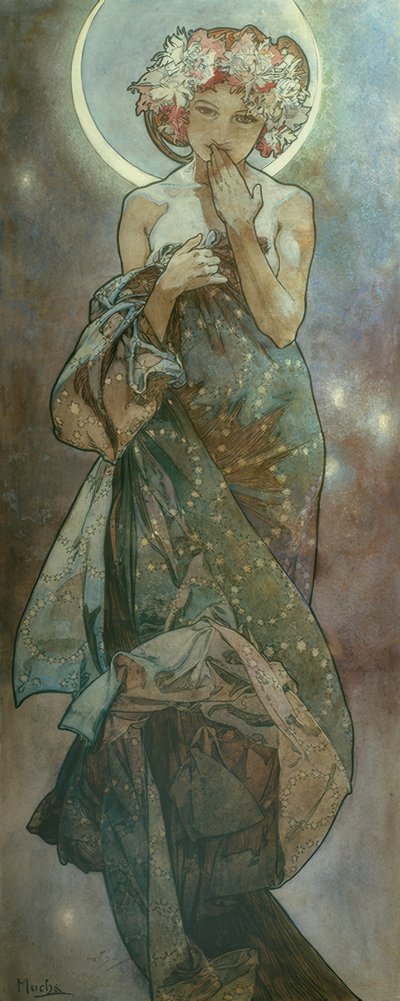 światło księżyca autorstwa Alphonse Mucha