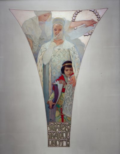 Matczyna mądrość - Eliska Premyslovna autorstwa Alphonse Mucha
