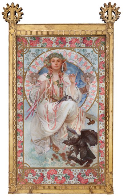 Portret Josephine Crane-Bradley jako Slavia autorstwa Alphonse Mucha