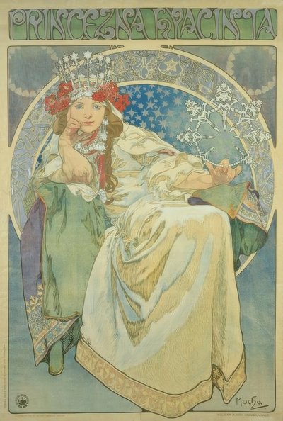 Księżniczka Hiacynt autorstwa Alphonse Mucha