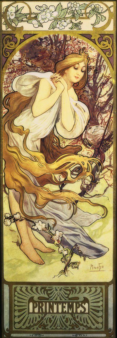 Wiosna autorstwa Alphonse Mucha