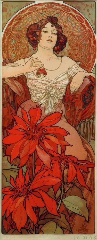Ruby autorstwa Alphonse Mucha