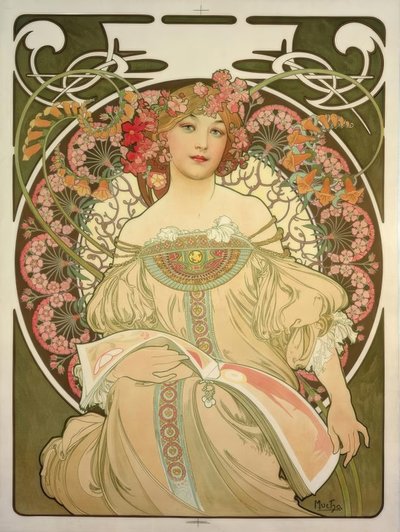 Zaduma autorstwa Alphonse Mucha
