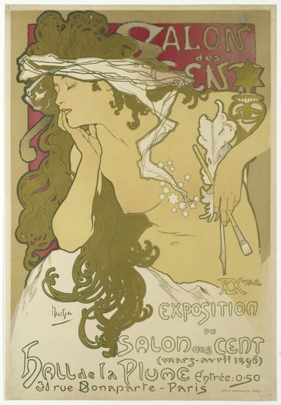 Salon des Cent, XX wystawa Salon des Cent, marzec-kwiecień, 1896 autorstwa Alphonse Mucha