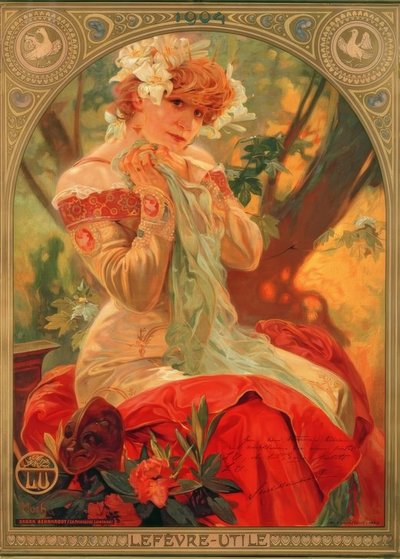 Sarah Bernhardt autorstwa Alphonse Mucha
