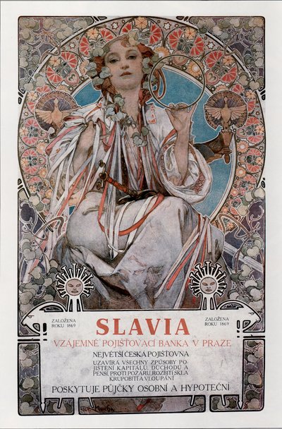 Plakat Slavia, 1907 autorstwa Alphonse Mucha