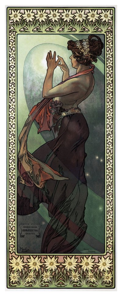 Gwiazdy: Księżyc autorstwa Alphonse Mucha