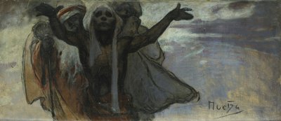 Studium do epopei słowiańskiej autorstwa Alphonse Mucha