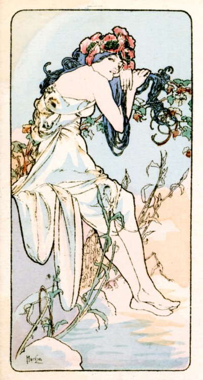 „Lato”, 1900 autorstwa Alphonse Mucha