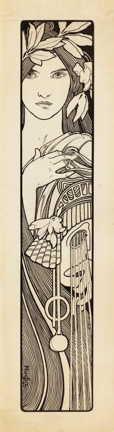 Thalia, muza komedii, 1897. autorstwa Alphonse Mucha