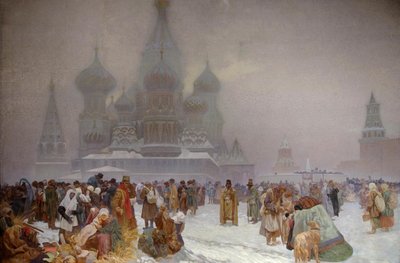 Zniesienie pańszczyzny w Rosji, 1914 autorstwa Alphonse Mucha