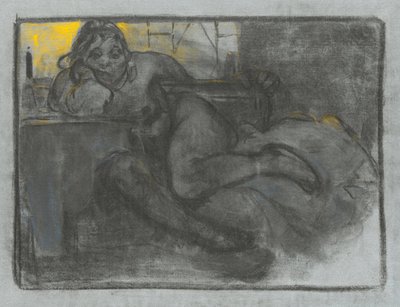 Pijący Absynt, 1900-1905 autorstwa Alphonse Mucha