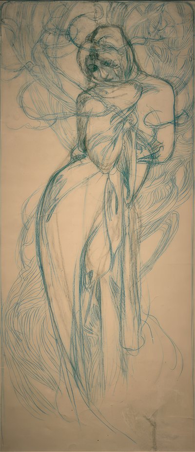 Zima autorstwa Alphonse Mucha