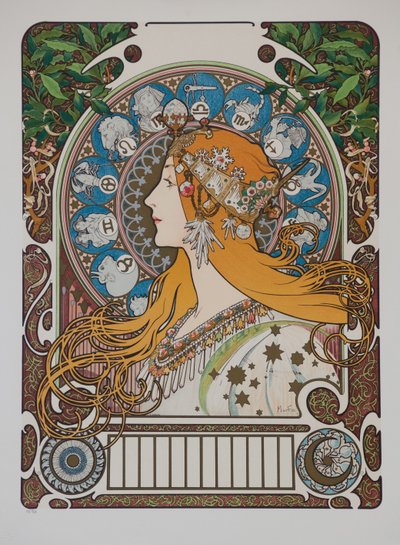 Zodiak Zodiak, 1896. autorstwa Alphonse Mucha