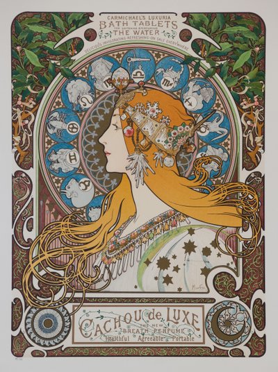 Zodiak Zodiak, 1896. autorstwa Alphonse Mucha