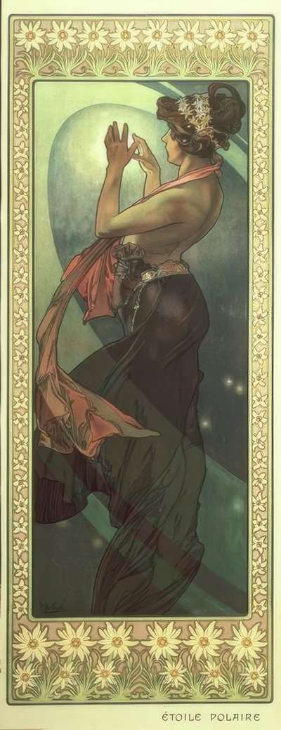 gwiazda Północna autorstwa Alphonse Mucha